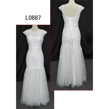 Lace Sheath Wedding Dress Full-Length